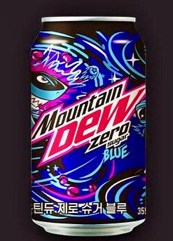 Mountain Dew Zero Sugar Blue 355ml 12oz Can     Korean  Exclusive Flavor