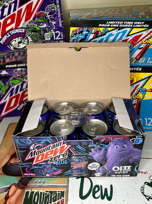 Exclusive Korean IF MOVIE Release – Mountain Dew Zero Sugar Blue! 8pack with key chain