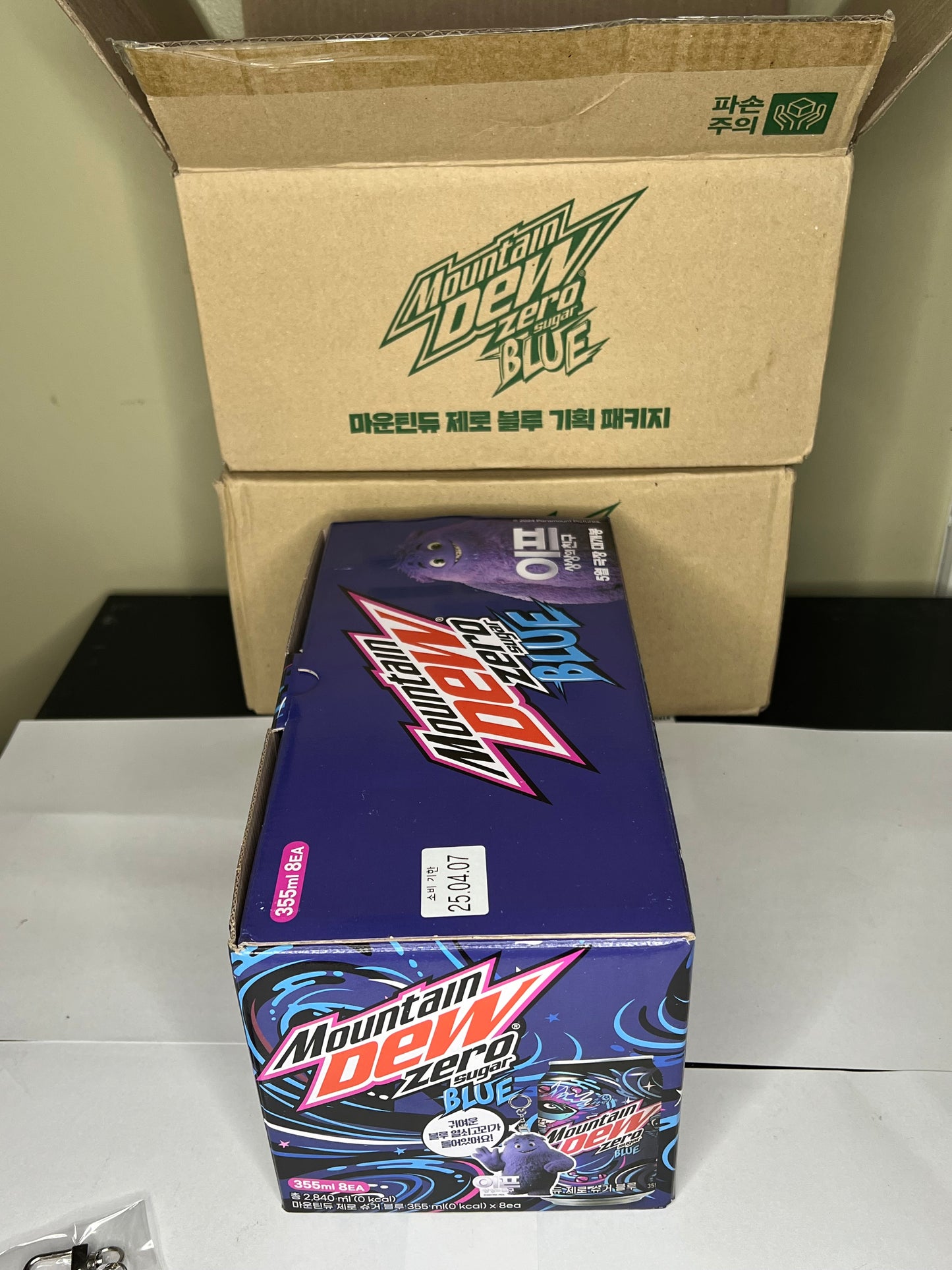 Exclusive Korean IF MOVIE Release – Mountain Dew Zero Sugar Blue! 8pack with key chain